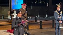 Sunset ceremony at Commonwealth memorial for VJ Day