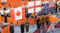 Triservice members had the honor of being part of the Medal's ceremony and raising the flags at the Commonwealth Games 01082022 CREDIT MOD Crown Copyright.jpg
