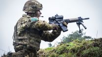 Troops from C Company, 3rd Battalion The Parachute Regiment on live-fire exercise Yellow Assault at STANTA training area in Norfolk