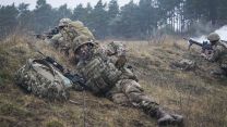 Troops from C Company, 3rd Battalion The Parachute Regiment on live-fire exercise Yellow Assault at STANTA training area in Norfolk