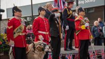 Troops taking part in 1 Mercian's first parades since the merging of 1st and 2nd Battalion 