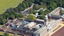 Two RAF Texans alongside Phenom aircraft during QPJ Flypast Rehearsal – RAF College Cranwell 24052022 CREDIT MOD Crown Copyright.jpg