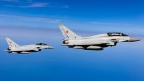 Two Typhoons soar in the sky during Ex Formidable Shield (Picture: MOD)