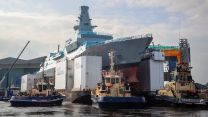 Type 26 Frigate HMS Cardiff being moved to Loch Long 100924 CREDIT MOD 