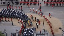 UK MIlitary personnel taking part in the funeral procession of Queen Elizabeth II 190922 CREDIT MOD