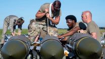 US Airmen 48th Munitions Squadron RAF personnel 93rd Expeditionary Squadron munitions Combat Ammunition Production Exercise CAPEX RAF Fairford 3 100823 CREDIT US DEPARTMENT OF DEFENSE