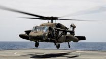 US Army UH60L Black Hawk helicopters on board RFA WAVE KNIGHT assist with aid response in Haiti 19082021 Credit MOD Crown Copyright.jpg