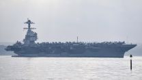 US Navy aircraft carrier USS Gerald R Ford in the Solent 14112022 CREDIT Amy Savage, @AmyzJS13.jpg
