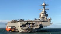 USS Gerald R Ford off the UK coast