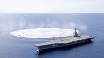 USS Gerald R. Ford Completes Full Ship Shock Trial explosives in the water