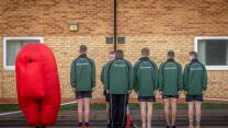 Welsh Guards Christmas fancy dress PT session 111222 CREDIT WELSH GUARDS