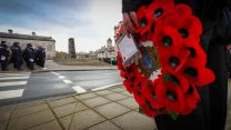 A wreath in focus at HMNB Devonport (Picture: Royal Navy).