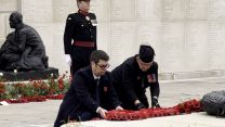 Wreaths being laid during national memorial arboretum Remebrance Sunday 13112022 CREDIT BFBS.jpg