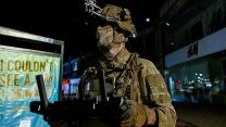 A drone pilot is sets off his drone to be used for surveillance in an Urban trial at night during LIVEX 23 (Picture: MOD).