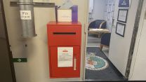 A postbox on HMS Queen Elizabeth.