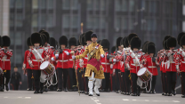 The majority of Armed Forces personnel participating in the Coronation procession travelled to London via train overnight, arriving at Waterloo Station