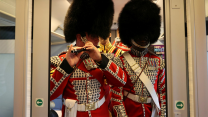 The majority of Armed Forces personnel participating in the Coronation procession travelled to London via train overnight, arriving at Waterloo Station