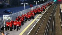The majority of Armed Forces personnel participating in the Coronation procession travelled to London via train overnight, arriving at Waterloo Station