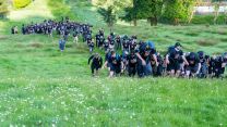 The opening stretch of the Cumbrian Challenge was a steep hill in Grasmere