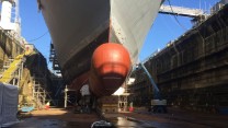 The ship in dry dock