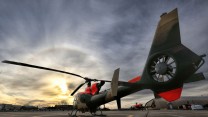 A 29 (BATUS) Flight Army Air Corps Gazelle helicopter.