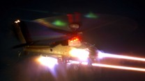 A British Army WAH-64 'Apache' attack helicopter fires a salvo of CRV7 (Practise) rockets at targets down range.

Photo Crown Copyright 2013

