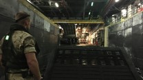 Arriving aboard HMS Bulwark on an LCVP (Landing Craft Vehicle Personnel)