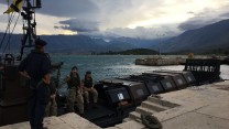 Back on Albanian soil at Vlore Peninsula after the final LCVP journey 