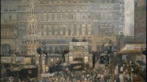 Outside Charing Cross Station, July 1916, by John Hodgson Lobley.
Copyright Imperial War Museum