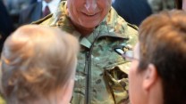 His Royal Highness The Prince of Wales met as many members of the Queen's Own Yeomanry Regimental Family as possible, no matter how junior.