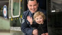 Sgt Mike Fellows Graduation by Ian Forshaw. (Pictured with daughter Ivy)