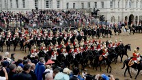 Her Majesty The Queen presented the Household Cavalry with new Standards today. 