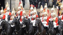 Her Majesty The Queen presented the Household Cavalry with new Standards today. 