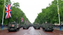 Her Majesty The Queen presented the Household Cavalry with new Standards today. 