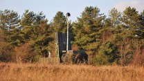 A FLAADS launcher with CAMM CAMM (Common Anti-Air Modular Missile) prepares for launch during trials.