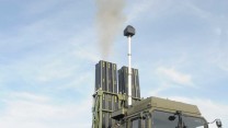 A FLAADS launcher fires a Common Anti-Air Modular Missile during trials.