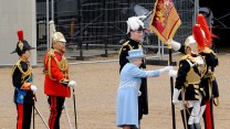 Her Majesty The Queen presented the Household Cavalry with new Standards today. 