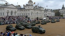 Her Majesty The Queen presented the Household Cavalry with new Standards today. 
