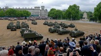 Her Majesty The Queen presented the Household Cavalry with new Standards today. 
