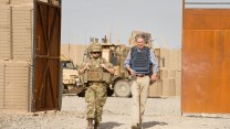 Phillip Hammond MP, Secretary of State for Defence, leaves PB Sterga 2 following his visit to Afghanistan, on 7 May 2014.