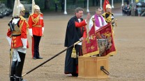 Her Majesty The Queen presented the Household Cavalry with new Standards today. 