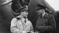 Ben Hur director William Wyler with Terence Ratigan. Wyler flew bombing missions on the Memphis Belle while making a documentary.