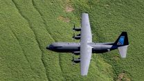 A Hercules C-130 from 47 squadron on a final fly-past before its retirement (Picture: MOD).