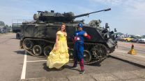 Captain America and Belle at RAF Odiham