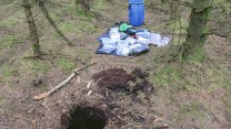 An underground hide found in the forest in County Antrim