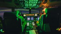 northern lights captured by RAF C17 globemaster during Norway flight