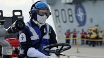 HMS Queen Elizabeth crash-on-deck exercise