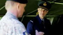 Prince Edward, The Duke of Edinburgh speaks with British Officers during Interflex (Picture: MOD Copyright).