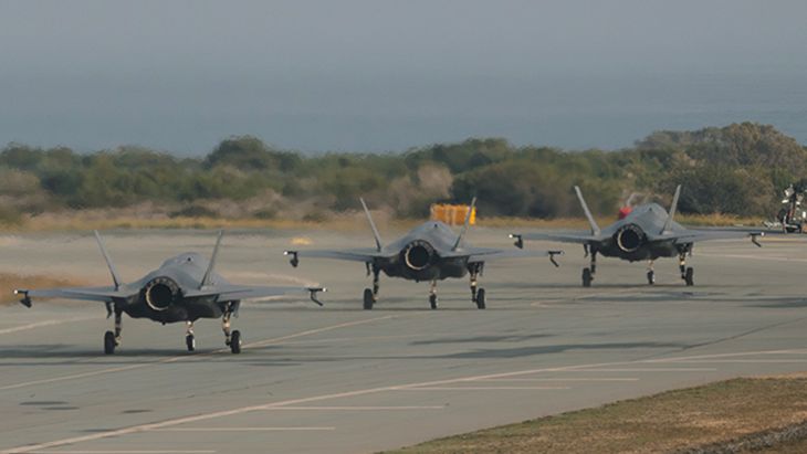 The runway at RAF Akrotiri has played host to a number of F-35B Lightning aircraft in recent weeks