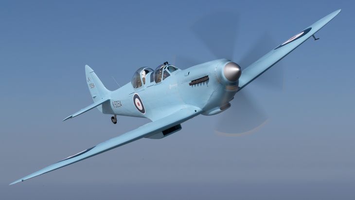 The Spitfire TR9 has been painted with the serial number of the original prototype, K5054